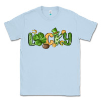 Dusty Blue lucky st patrick s day Classic Tee - MaliasSmallBusiness