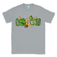 Heather Grey lucky st patrick s day Classic Tee - MaliasSmallBusiness