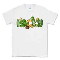White lucky st patrick s day Classic Tee - MaliasSmallBusiness