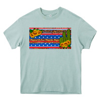 Arona usa sunflower and cactus license plate Heavy Core Tee - HRA Design Shop