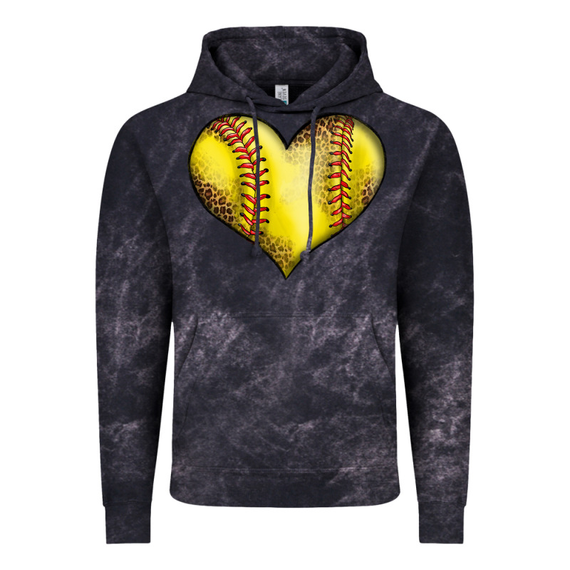 Softball Heart Vintage Hoodie by LillyAllenDesigns | Teevron