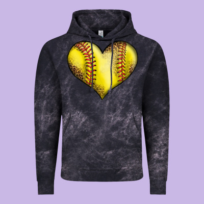 Softball Heart Vintage Hoodie Designed By Lillyallendesigns