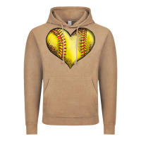 Vintage Coffee softball heart Vintage Hoodie - LillyAllenDesigns