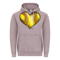 Vintage Zinc softball heart Vintage Hoodie - LillyAllenDesigns