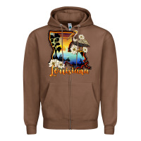 Chestnut louisiana  sunset map magnolia Zipper Hoodie - BarkalooDesign
