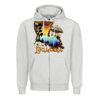Dove Grey louisiana  sunset map magnolia Zipper Hoodie - BarkalooDesign
