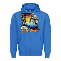 True Royal louisiana  sunset map magnolia Zipper Hoodie - BarkalooDesign