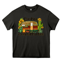 Asphalt camping is my happy place caravan Heavy Core Tee - BarkalooDesign