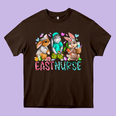 East Nurse Heavy Core Tee Designed By Racoondesign
