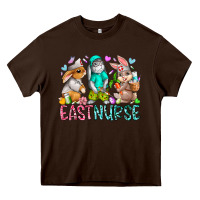 Chocolate Brown east nurse Heavy Core Tee - RacoonDesign