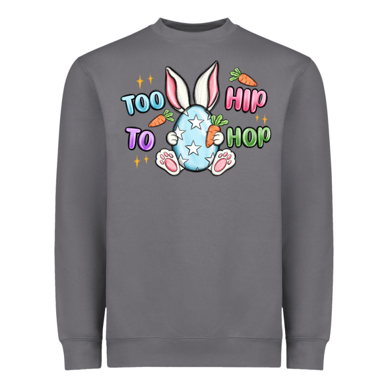 Too Hip To Hop Easter Heavyweight Sweatshirt by MaliasSmallBusiness | Teevron