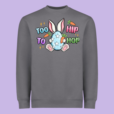 Too Hip To Hop Easter Heavyweight Sweatshirt Designed By Maliassmallbusiness