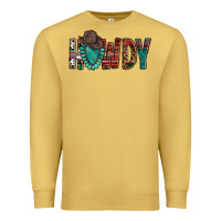 Antique Gold Western Howdy Gemstone Cowboy Hat Premium Sweatshirt - HowdyJamesFarm