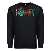 Black Western Howdy Gemstone Cowboy Hat Premium Sweatshirt - HowdyJamesFarm