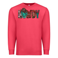 Cardinal Western Howdy Gemstone Cowboy Hat Premium Sweatshirt - HowdyJamesFarm