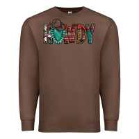 Chestnut Western Howdy Gemstone Cowboy Hat Premium Sweatshirt - HowdyJamesFarm