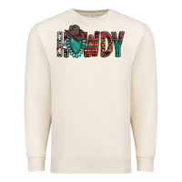 Sandshell Western Howdy Gemstone Cowboy Hat Premium Sweatshirt - HowdyJamesFarm