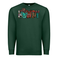 Sports Green Western Howdy Gemstone Cowboy Hat Premium Sweatshirt - HowdyJamesFarm