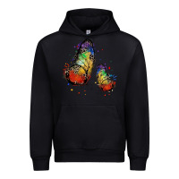 Black rainbow butterfly pride Urban Hoodie - FaDigitalArtStudio