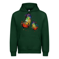 Forest Green rainbow butterfly pride Urban Hoodie - FaDigitalArtStudio