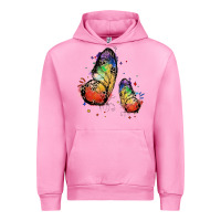 Fuchsia Pink rainbow butterfly pride Urban Hoodie - FaDigitalArtStudio