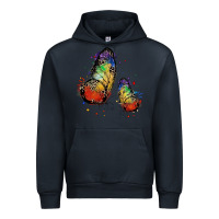 Navy rainbow butterfly pride Urban Hoodie - FaDigitalArtStudio