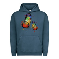Pigment Midnight Navy rainbow butterfly pride Urban Hoodie - FaDigitalArtStudio
