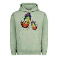 Pigment Oil Green rainbow butterfly pride Urban Hoodie - FaDigitalArtStudio