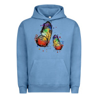 Pigment Pebble Blue rainbow butterfly pride Urban Hoodie - FaDigitalArtStudio