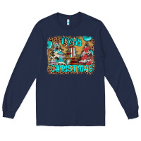 Navy merry christmas Long Sleeve Tee - JahusDesignShop
