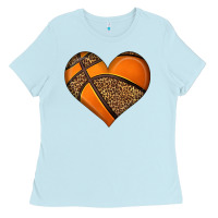 Baby Blue basketball heart Ladies Tee - HRA Design Shop