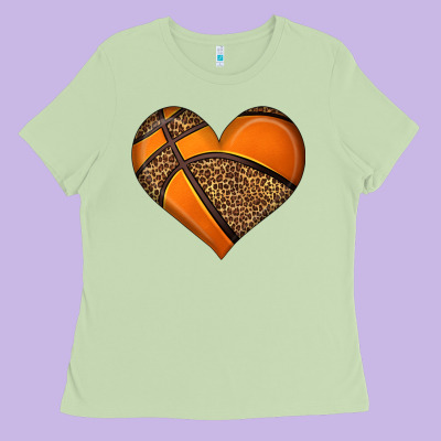 Basketball Heart Ladies Tee Designed By Hra Design Shop