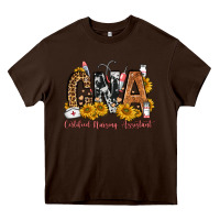Chocolate Brown cna certified nursing assistant Heavy Core Tee - FaDigitalArtStudio
