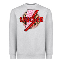 Teacher Lightning Bolt Valentines Day Heavyweight Sweatshirt | Teevron
