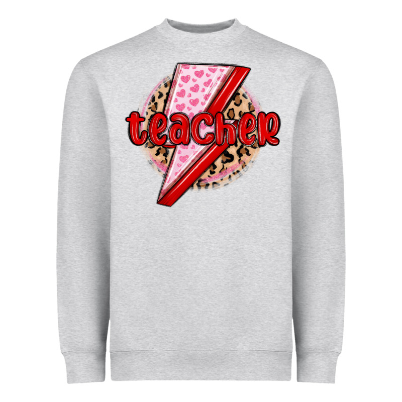 Teacher Lightning Bolt Valentines Day Heavyweight Sweatshirt by MaliasSmallBusiness | Teevron