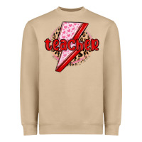 Mushroom teacher lightning bolt valentines day Heavyweight Sweatshirt - MaliasSmallBusiness