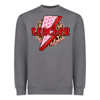 Storm teacher lightning bolt valentines day Heavyweight Sweatshirt - MaliasSmallBusiness