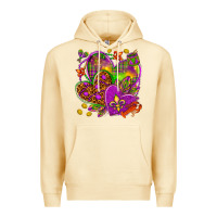 Pina Colada Mardi Gras hearts Premium Hoodie - HowdyJamesFarm