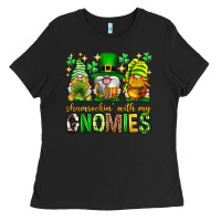 Black St. Patrick's Day shamrockin' with my gnomies Ladies Tee - Neo Western