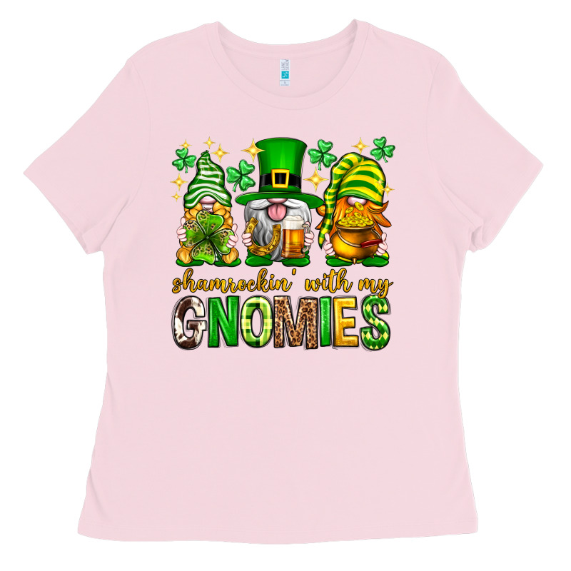 St. Patrick's Day Shamrockin' With My Gnomies Ladies Tee by Neo Western | Teevron