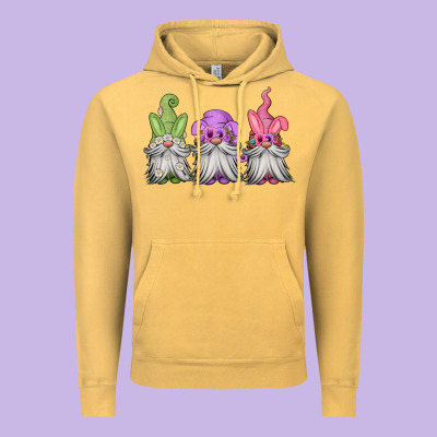 Easter Gnomes Spring Vintage Hoodie Designed By Jasminsmagicworld