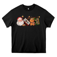 Black coffee cup santa cassette cookie Heavy Core Tee - FaDigitalArtStudio