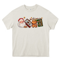 Cream coffee cup santa cassette cookie Heavy Core Tee - FaDigitalArtStudio