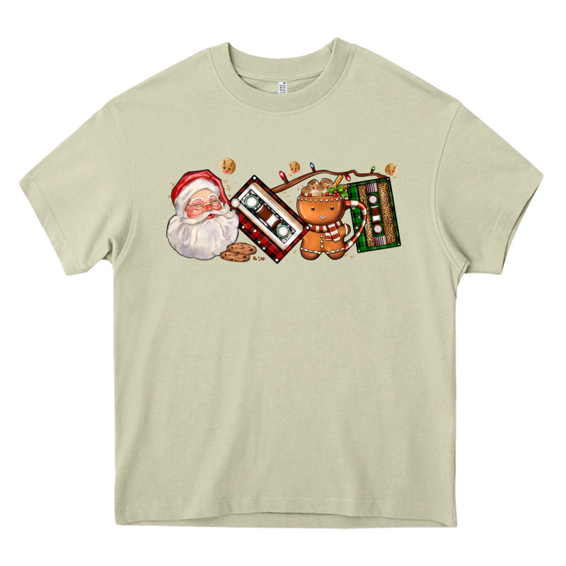 Coffee Cup Santa Cassette Cookie Heavy Core Tee by FaDigitalArtStudio | Teevron
