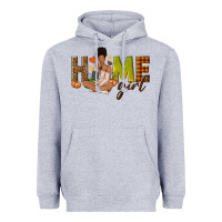 Heather Grey Home girl Fall afro girl Heavyweight Hoodie - NancyCooperArtShop