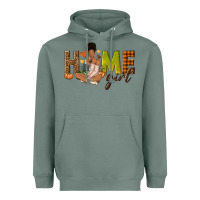 Sage Home girl Fall afro girl Heavyweight Hoodie - NancyCooperArtShop