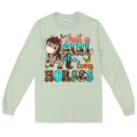 Matcha just a girl who loves horses Long Sleeve Tee - NancyCooperArtShop