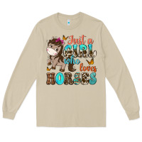 Mushroom just a girl who loves horses Long Sleeve Tee - NancyCooperArtShop