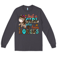 Smoke just a girl who loves horses Long Sleeve Tee - NancyCooperArtShop