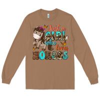 Toasted Coconut just a girl who loves horses Long Sleeve Tee - NancyCooperArtShop